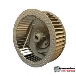 Single Inlet Steel Blower Wheel 16-7/8" D 5-1/4" W 1-3/8" Bore-Clockwise-Counterclockwise  rotation- with inside hub, Re-rods and 1.125in depth blades  SKU: 16280508-112-HD-S-CCW-R-104bl