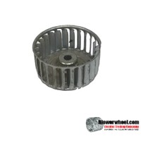 Single Inlet Galvanized Steel Blower Wheel 2-1/16" Diameter 1" Width 1/4" Bore with Clockwise Rotation SKU: 02020100-008-GS-AA-CW-001