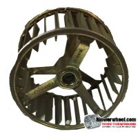 Single Inlet Blower Wheel 2-1/2" Diameter 1-7/16" Width 1/4" Bore with Clockwise Rotation SKU: 02160114-008-GS-AA-CW-SP-001