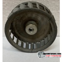 Single Inlet Steel Blower Wheel 2-15/16" Diameter 1" Width 5/16" Bore with Clockwise Rotation SKU: 02300100-008-GS-AA-CW-001