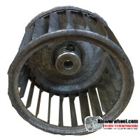 Single Inlet Steel Blower Wheel 2-15/16" Diameter 1-7/8" Width 1/4" Bore with Clockwise Rotation SKU: 02300128-008-S-AA-CW-001