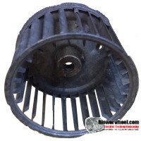 Single Inlet Steel Blower Wheel 3-3/16" Diameter 1-7/8" Width 5/16" Bore with Clockwise Rotation SKU: 03060128-010-S-AA-CW-001