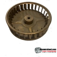 Single Inlet Steel Blower Wheel 3-3/4" Diameter 1" Width 1/8" Bore with Clockwise Rotation SKU: 03240100-004-S-AA-CW-001