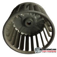 Single Inlet Steel Blower Wheel 3-3/4" Diameter 2-7/16" Width 3/8" Bore with Counterclockwise Rotation SKU: 03240214-012-S-AA-CCW-001