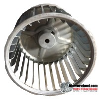 Single Inlet Steel Blower Wheel 3-3/4" Diameter 3" Width 1/4" Bore with Clockwise Rotation SKU: 03240300-008-S-AA-CW-001