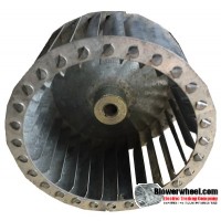 Single Inlet Steel Blower Wheel 4" Diameter 2-3/16" Width 5/16" Bore with Counterclockwise Rotation SKU: 04000206-010-S-T-CCW-001