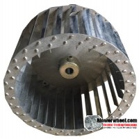 Single Inlet Steel Blower Wheel 4-3/8" Diameter 2-7/16" Width 5/16" Bore with Counterclockwise Rotation SKU: 04120214-010-S-T-CCW-001