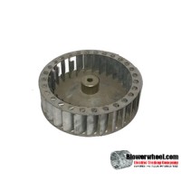 Single Inlet Steel Blower Wheel 4-1/2" Diameter 1-1/4" Width 1/4" Bore with Counterclockwise Rotation SKU: 04160108-008-S-T-CCW-001