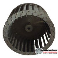 Single Inlet Steel Blower Wheel 4-1/2" Diameter 2-7/16" Width 5/16" Bore with Counterclockwise Rotation SKU: 04160214-010-S-T-CCW-001