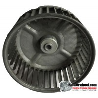 Single Inlet Steel Blower Wheel 4-5/8" Diameter 1-15/16" Width 5/16" Bore with Clockwise Rotation SKU: 04200130-010-S-AA-CW-001