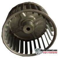 Single Inlet Steel Blower Wheel 4-5/8" Diameter 2-7/16" Width 3/8" Bore with Counterclockwise Rotation SKU: 04200214-012-S-AA-CCW-001