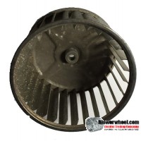Single Inlet Galvanized Steel Blower Wheel 4-5/8" Diameter 2-7/8" Width 5/16" Bore with Counterclockwise Rotation SKU: 04200228-010-GS-AA-CCW-001