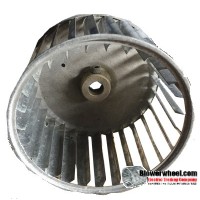 Single Inlet Steel Blower Wheel 4-11/16" Diameter 2-7/8" Width 1/2" Bore with Counterclockwise Rotation SKU: 04220228-016-S-AA-CCW-001