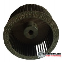 Single Inlet Steel Blower Wheel 4-3/4" Diameter 2-1/2" Width 1/2" Bore with Clockwise Rotation SKU: 04240216-016-S-T-CW-001