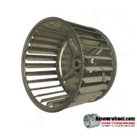 Single Inlet Galvanized Steel Blower Wheel 4-3/4" Diameter 2-7/8" Width 5/16" Bore with Counterclockwise Rotation SKU: 04240228-010-GS-AA-CCW-001