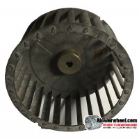 Single Inlet Steel Blower Wheel 4-13/16" Diameter 2-5/16" Width 5/16" Bore with Counterclockwise Rotation SKU: 04260210-010-S-T-CCW-001