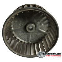 Single Inlet Steel Blower Wheel 5-1/8" Diameter 2-1/2" Width 1/2" Bore with Clockwise Rotation SKU: 05040216-016-S-AA-CW-001