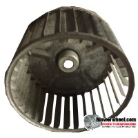 Single Inlet Steel Blower Wheel 5-3/16" Diameter 2-15/16" Width 1/2" Bore with Counterclockwise Rotation SKU: 05060230-016-S-AA-CCW-001