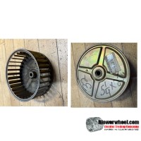 Single Inlet Galvanized Steel Blower Wheel 5-1/4" Diameter 2" Width 3/8" Bore with Clockwise Rotation SKU: 05080200-012-GS-AA-CW-001- ONLY 1 LEFT- FINAL SALE