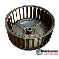 Single Inlet Steel Blower Wheel 5-1/4" Diameter 2-1/16" Width 5/16" Bore with Counterclockwise Rotation SKU: 05080202-010-GS-AA-CCW-001