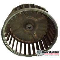 Single Inlet Galvanized Steel Blower Wheel 5-1/4" Diameter 2-7/16" Width 5/16" Bore with Clockwise Rotation SKU: 05080214-010-GS-AA-CW-001