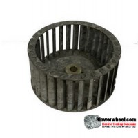 Single Inlet Galvanized Steel Blower Wheel 5-1/2" Diameter 2-9/16" Width 1/2" Bore with Counterclockwise Rotation SKU: 05160218-016-GS-T-CCW-001