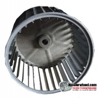 Single Inlet Steel Blower Wheel 5-5/8" Diameter 3-7/8" Width 1/2" Bore with Clockwise Rotation SKU: 05200328-016-S-AA-CW-001