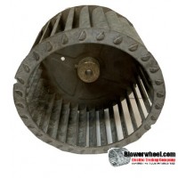 Single Inlet Steel Blower Wheel 5-3/4" Diameter 3-5/16" Width 5/16" Bore with Counterclockwise Rotation SKU: 05240310-010-S-T-CCW-001