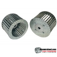 Single Inlet Galvanized Steel Blower Wheel 15" D 9-1/2" W 1" Bore-Clockwise  rotation- with inside hub SKU: 15000916-100-HD-GS-CW