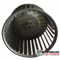 Single Inlet Steel Blower Wheel 6-3/16" Diameter 4-3/16" Width 1/2" Bore with Counterclockwise Rotation SKU: 06060406-016-S-AA-CCW-001