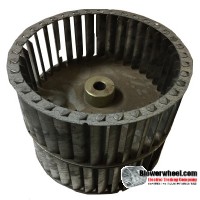 Double Inlet Steel Blower Wheel 6-3/16" Diameter 4-7/8" Width 1/2" Bore with Clockwise Rotation SKU: 06060428-016-S-T-CWDW-001