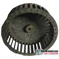 Single Inlet Steel Blower Wheel 6-3/4" Diameter 2-5/16" Width 5/16" Bore with Clockwise Rotation SKU: 06240210-010-S-T-CW-001