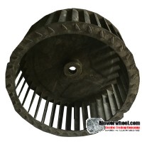 Single Inlet Steel Blower Wheel 6-3/4" Diameter 2-13/16" Width 1/2" Bore with Clockwise Rotation SKU: 06240226-016-S-T-CW-001