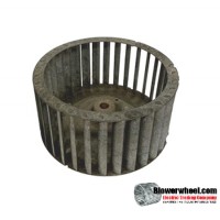 Single Inlet Galvanized Steel Blower Wheel 6-3/4" Diameter 3-5/16" Width 1/2" Bore with Clockwise Rotation SKU: 06240310-016-GS-T-CW-001