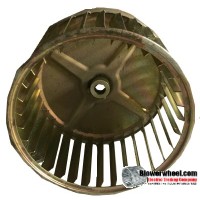 Single Inlet Galvanized Steel Blower Wheel 6-3/4" Diameter 3-11/16" Width 1/2" Bore with Counterclockwise Rotation SKU: 06240322-016-GS-AA-CCW-001