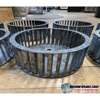Single Inlet Steel Blower Wheel 7-1/2" Diameter 2-1/8" Width 1/2" Bore with Counterclockwise Rotation SKU: 07160204-016-S-T-CCW-001