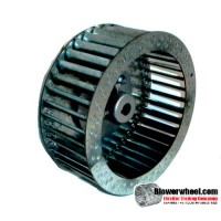 Single Inlet Aluminum Blower Wheel 8-1/2" D 4-1/8" W 5/8" Bore-Counterclockwise  rotation- with inside hub SKU: 08160404-020-HD-A-CCW