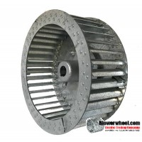 Single Inlet Steel Blower Wheel 10-1/2" D 6" W 3/4" Bore-Counterclockwise  rotation- with inside hub SKU: 10160600-024-HD-S-CCW