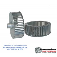 Single Inlet Steel Blower Wheel 15" D 7-1/2" W 1-5/8" Bore-Clockwise  rotation- with outside hub,re-rods  SKU: 15000716-120-HD-S-CW-R-O
