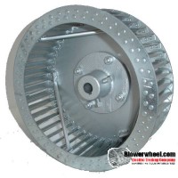 Single Inlet Steel Blower Wheel 12" D 3-1/8" W 1-1/2" Bore-Counterclockwise  rotation- with inside hub and re-rods SKU: 12000304-116-HD-S-CCW-R