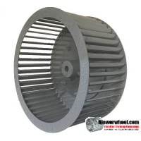 Single Inlet Steel Blower Wheel 9" D 4-1/8" W 7/8" Bore-Clockwise  rotation- with inside hub SKU: 09000404-028-HD-S-CW