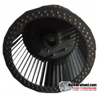 Single Inlet Steel Blower Wheel 9-3/4" Diameter 7-1/2" Width 1-1/2" Bore with Clockwise Rotation SKU: 09240716-116-S-T-CW-001