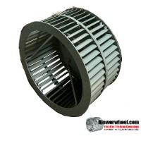 Single Inlet Steel Blower Wheel 10-13/16" D 5-1/8" W 1-3/8" Bore-Counterclockwise  rotation- with inside hub, Re-rods and re-ring SKU: 10260504-100-HD-S-CCW-R-W