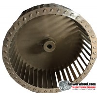 Single Inlet Aluminum Blower Wheel 10-3/4" Diameter 3-15/16" Width 5/8" Bore with Counterclockwise Rotation SKU: 10240330-020-A-T-CCW-001