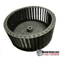 Single Inlet Galvanized Steel Blower Wheel 10-3/4" Diameter 4-1/2" Width 1/2" Bore with Clockwise Rotation SKU: 10240416-016-GS-T-CW-001