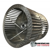 Double Inlet Steel Blower Wheel 20-3/4" D 21-1/4" W 3" Bore-Clockwise-Counterclockwise  rotation SKU: 20242108-3Clamplock-HD-S-CCWCWDW