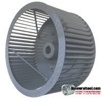 Single Inlet Steel Blower Wheel 13" D 7-1/2" W 1" Bore-Clockwise  rotation- with inside hub- SKU: 13000716-100-HD-S-CW