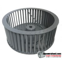 Single Inlet Steel Blower Wheel 11-1/4" D 4-3/8" W 1-1/2" Hub-Counterclockwise  rotation- with  inside and re-rods  SKU: 11080412-116-HD-S-CCW-R