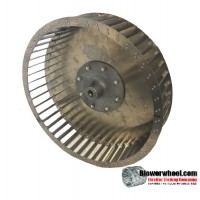 Single Inlet Steel Blower Wheel - Clockwise Rotation - Heavy Duty - 1" Bore - Inside Hub - SKU 13080304-100-HD-S-CW-003-Q1