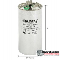 Capacitor - global - Round-Dual-Run-Capacitor-80plus5mfd-370v -sold as new